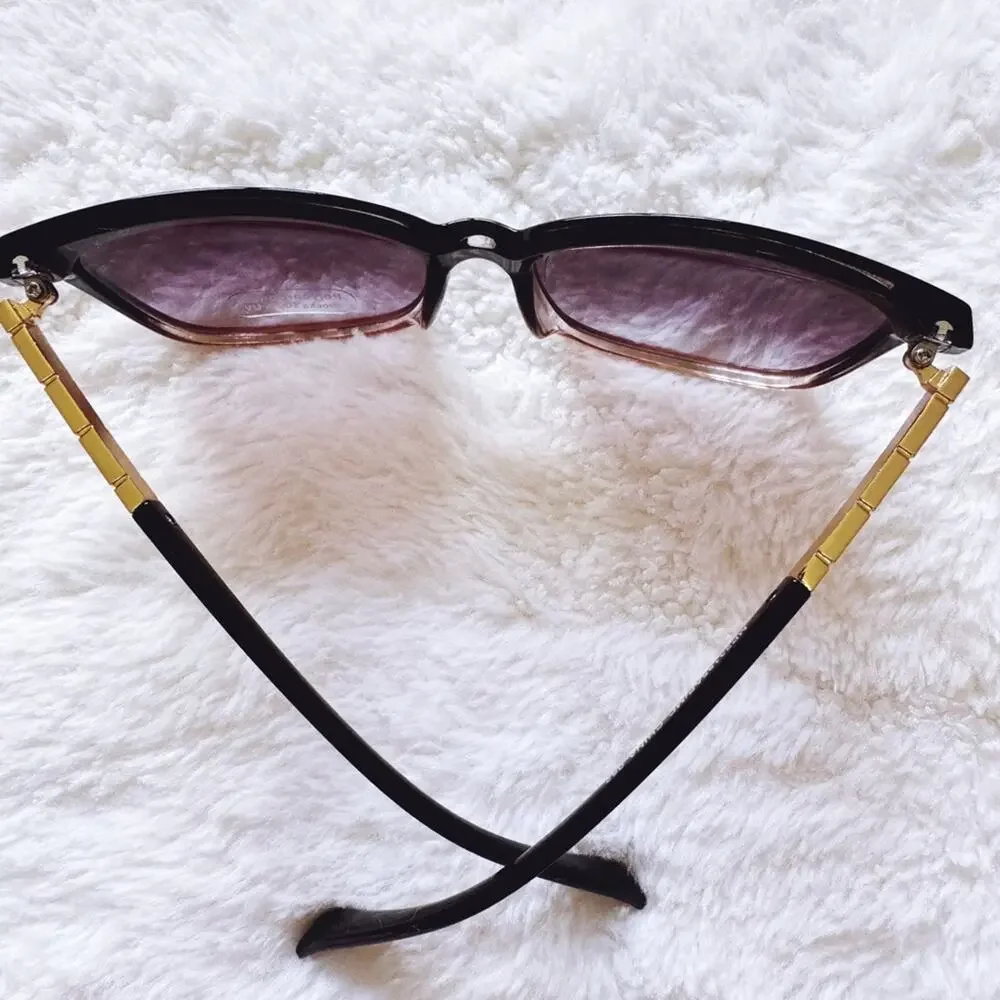 Joanne Clear w/ Purple Tint Square Sunglasses